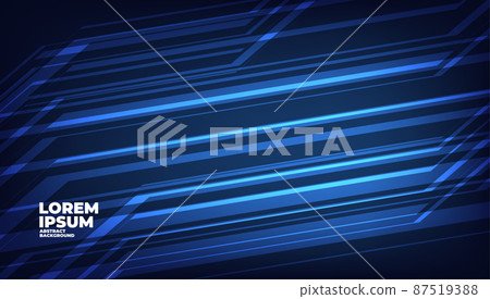 Blue background with abstract geometric shapes modern element for banner, presentation design and flyer. 87519388