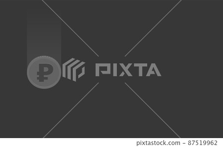 Russian currency, ruble symbol "₽" falling coins, coins-image material of exchange, depreciation, plunge Russian currency, ruble symbol "₽" falling coins, coins-image material of exchange, depreciation, plunge 87519962