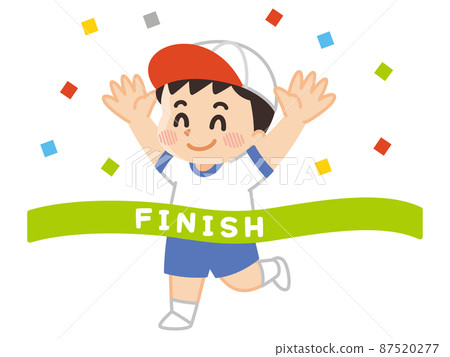 Athletic meet boy goal race 87520277