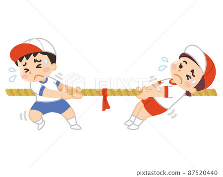 孩子們玩拔河運動會體育課 孩子們玩拔河運動會體育課 87520440