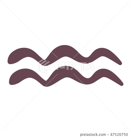 Isolated aquarius zodiac sign letter symbol Vector 87520750