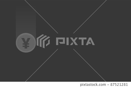日本貨幣日元/日元馬克下跌硬幣/硬幣-外匯/下跌/暴跌的圖像素材 87521281