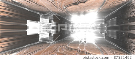 Abstract Computer generated Fractal design. 3D Illustration of a Beautiful infinite mathematical mandelbrot set fractal. 87521492