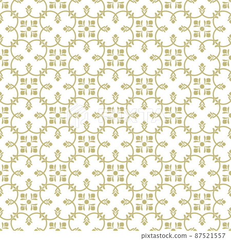 Beautiful gold ornament on white background 87521557