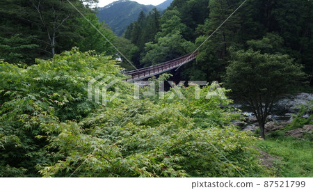 Tomomiji Bridge over the Minamiaki River in the Akigawa Valley in Tokura, Akiruno City, Tokyo 87521799