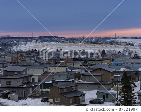 JR根室站周圍,北海道雪景/根室,北海道,日本 JR根室站周圍,北海道雪景/根室,北海道,日本 87521997