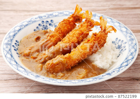 Fried shrimp curry 87522199