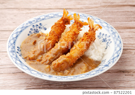 Fried shrimp curry Fried shrimp curry 87522201