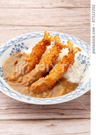 Fried shrimp curry 87522202