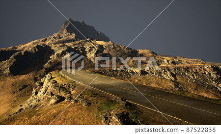 Country road through the beautiful mountain landscape 87522838