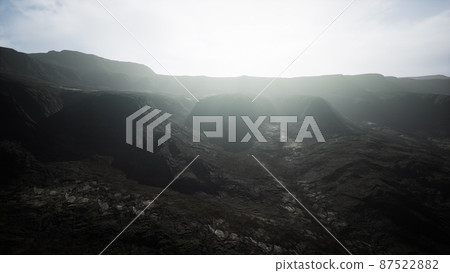 Mountains with strange dramatic sky 87522882