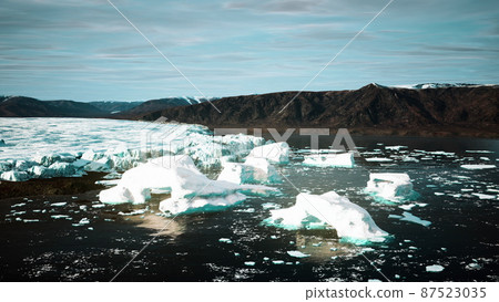 Alaska glacier in mountains landscape 87523035