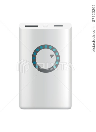 Power bank mockup without USB cable. Colorful portable charger device. External battery for charging with modern design. Powerbank isolated on white background Power bank mockup without USB cable. Colorful portable charger device. External battery for charging with modern design. Powerbank isolated on white background 87523263