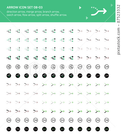 arrow icon for direction and direction arrow icon for direction and direction 87523332