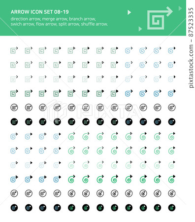 arrow icon for direction and direction arrow icon for direction and direction 87523335