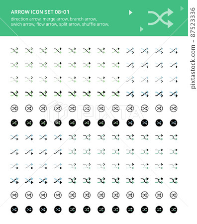 arrow icon for direction and direction arrow icon for direction and direction 87523336