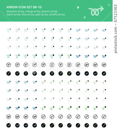 arrow icon for direction and direction arrow icon for direction and direction 87523363