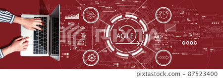 Agile concept with person using a laptop 87523400
