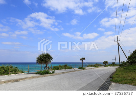Okinawa Iheya Island scenery (western coastline) 87526757