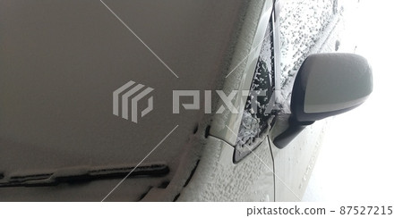 Car mirror snow 87527215