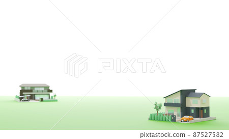 An image of a house composed of 3D illustrations. An image of a house composed of 3D illustrations. 87527582