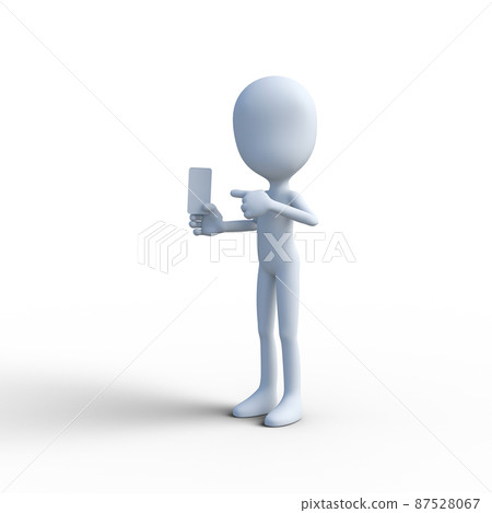 圖片說明：使用智能手機的人 perming3DCG 87528067