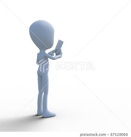 圖片說明：使用智能手機的人 perming3DCG 87528068