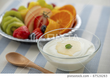 酸奶和水果早餐圖片 87528263