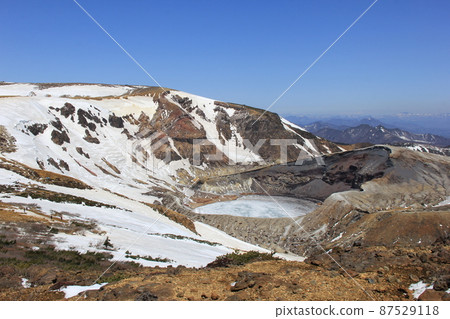 Scenery with "Okama" (crater lake of Mt. Katta, Zao mountain range) (Miyagi / Japan) 87529118