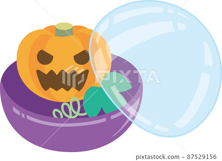 Jack O Lantern in Gachapon Capsule_Capsule Half Open 87529156