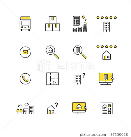 Real estate icon set Real estate icon set 87530028