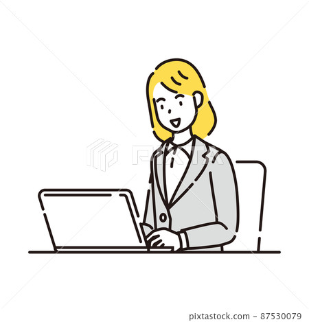 人物插圖線描 87530079