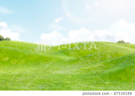 Green field with blue sky Green field with blue sky 87530189