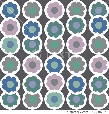 Cute floral pattern. Seamless vector texture. Elegant template for fashion prints. Grey background. Cute floral pattern. Seamless vector texture. Elegant template for fashion prints. Grey background. 87530234