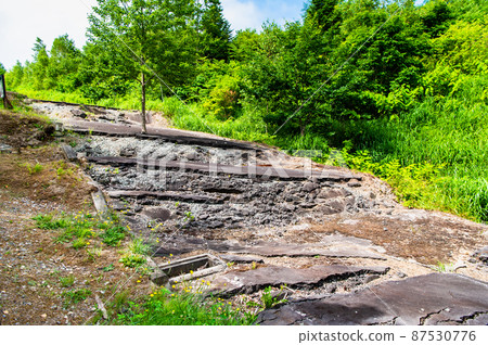 Hokkaido Nishiyama Crater Walking Path-National highway fragmented by crustal movements- Hokkaido Nishiyama Crater Walking Path-National highway fragmented by crustal movements- 87530776