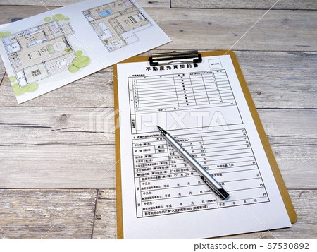 Real estate sales contract and seal Real estate sales contract and seal 87530892