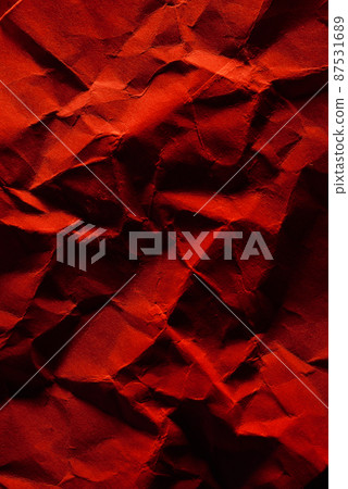 Wrinkled red paper 87531689