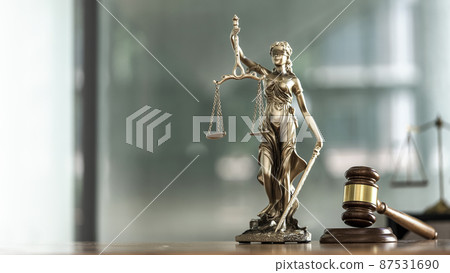 The Statue of Justice - lady justice or Iustitia / Justitia the Roman goddess of Justice. 87531690