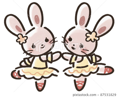 Rabbit friends dancing ballet Rabbit friends dancing ballet 87531829