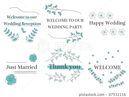 Tiffany Blue Flower Wedding Welcome Board Letter Design Set Material Tiffany Blue Flower Wedding Welcome Board Letter Design Set Material 87532116