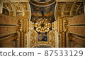 Saint Petersburg, Russia - October 24, 2021: interior of the Cathedral of St. Isaac of Dalmatia. Dome inside and ceiling. It is one of the most beautiful cathedrals in St. Petersburg. 87533129