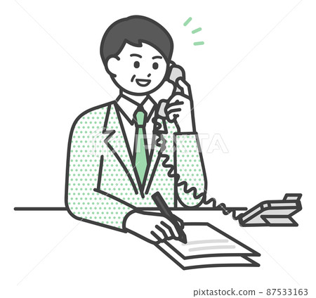 Illustration material of a business person who... - Stock Illustration ...