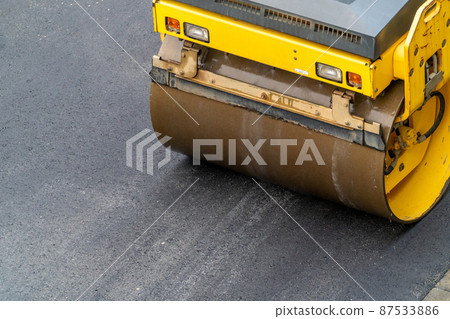 Road roller pavement roller pavement work asphalt pavement Road roller pavement roller pavement work asphalt pavement 87533886