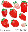 Various strawberries 87534869
