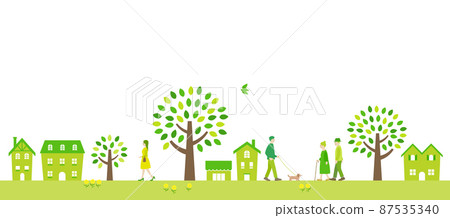 Townscape and people background material 87535340