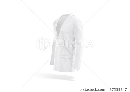 Blank white men blazer mock up, side view Blank white men blazer mock up, side view 87535847