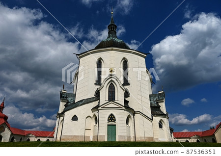 Pilgrimage Church of St. Jan Nepomucky on Zelena hora. Czech Republic - Zdar nad Sazavou. 87536351