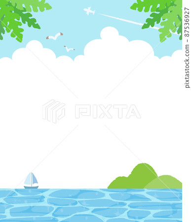 田園詩般的大海背景圖 田園詩般的大海背景圖 87536927