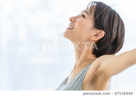 Stretching stretch morning Stretching stretch morning 87536940