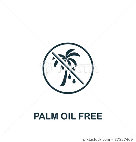 Palm Oil Free icon. Monochrome simple icon for templates, web design and infographics 87537469